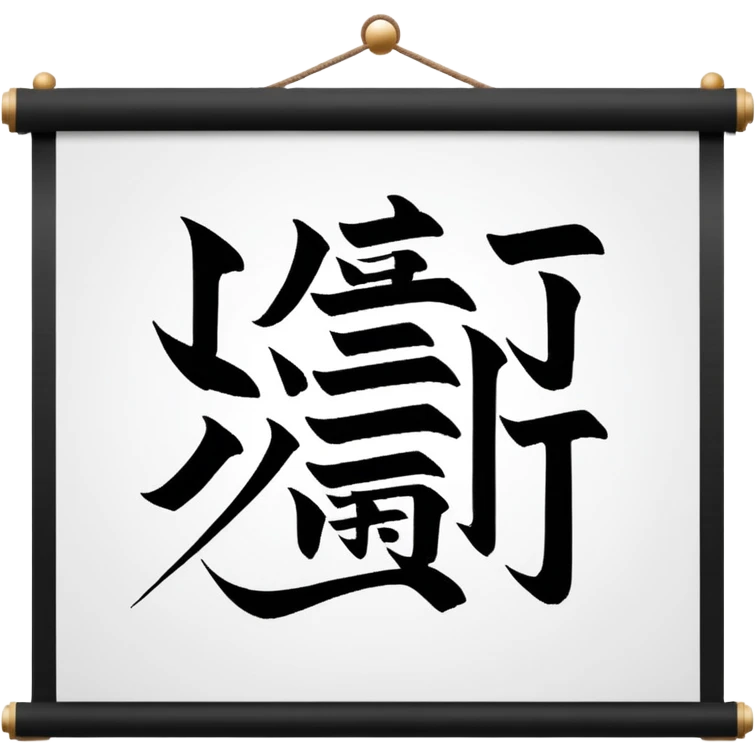 Japanese calligraphy scroll emoji