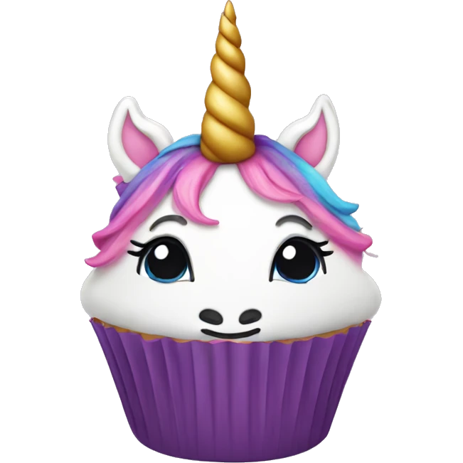Unicorn cupcake  emoji