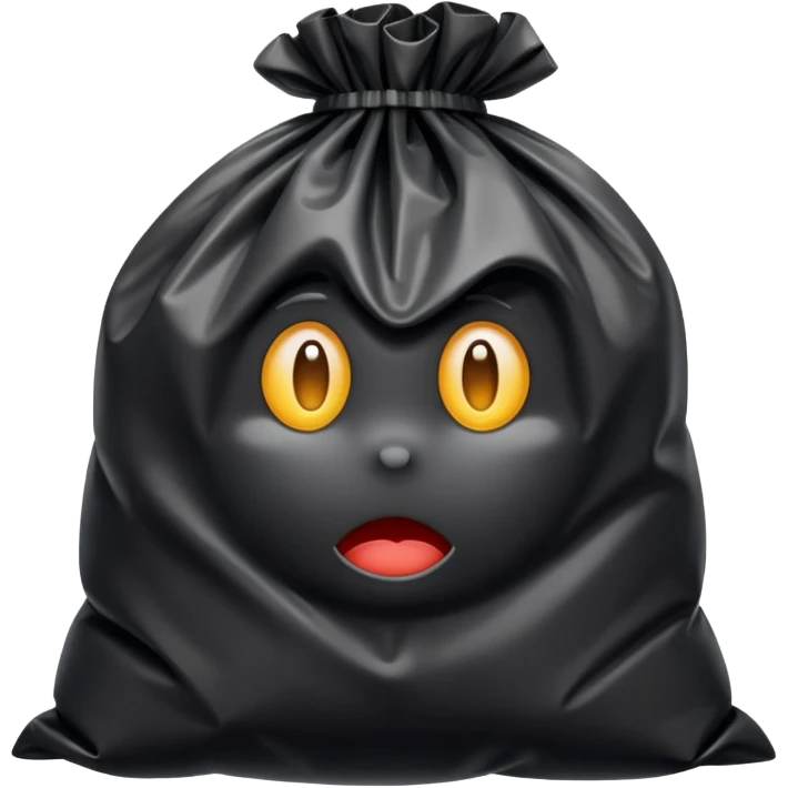trash bag with nothin on it, just the plain trash bag emoji