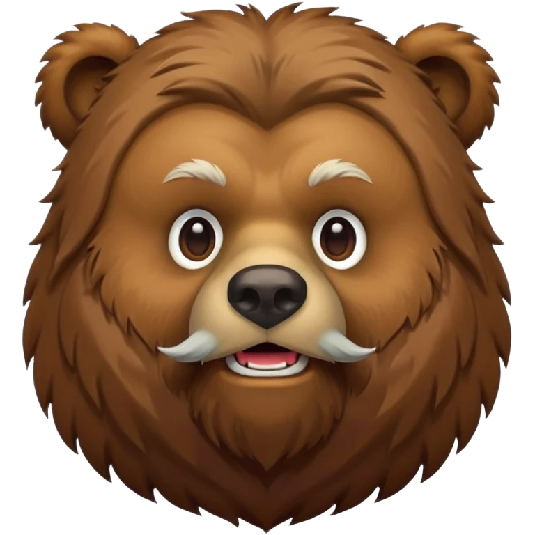 A grizley bear with an epic beard emoji