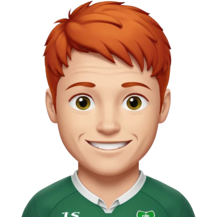 irish rugby player with very short red hair emoji