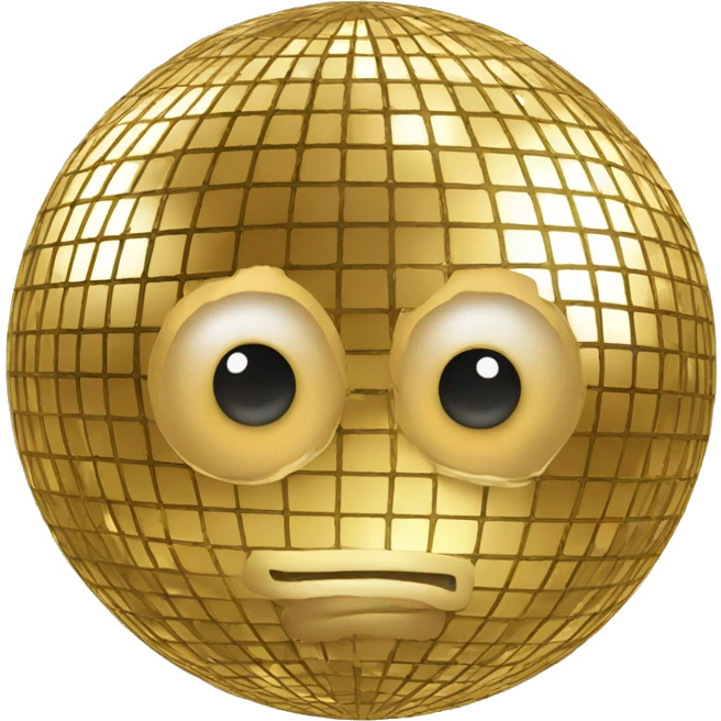Golden disco ball emoji