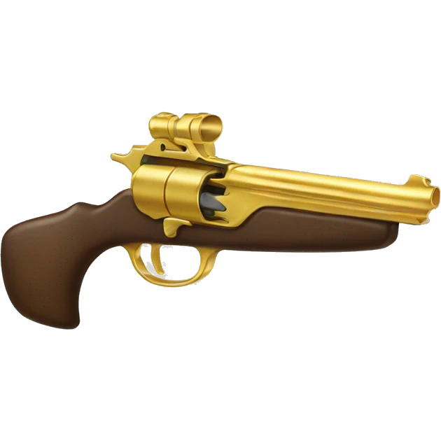 A bow with a gold gun  emoji