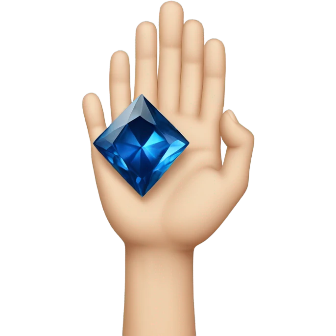 dark blue diamond in hand emoji