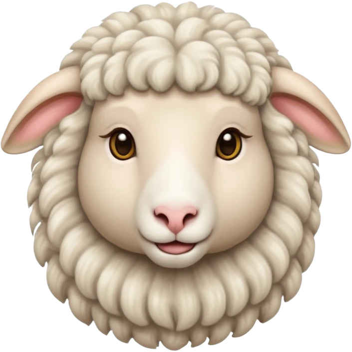 female sheep with long hair emoji