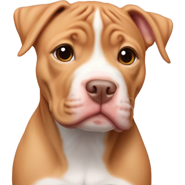 Peach-colored pit bull puppy 4 months old emoji