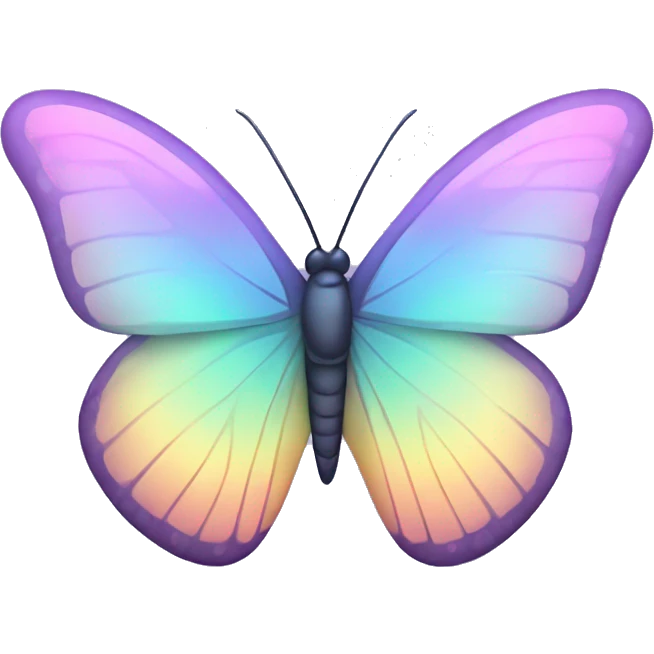 Pastel Gradient Hue Iridescent Butterfly emoji