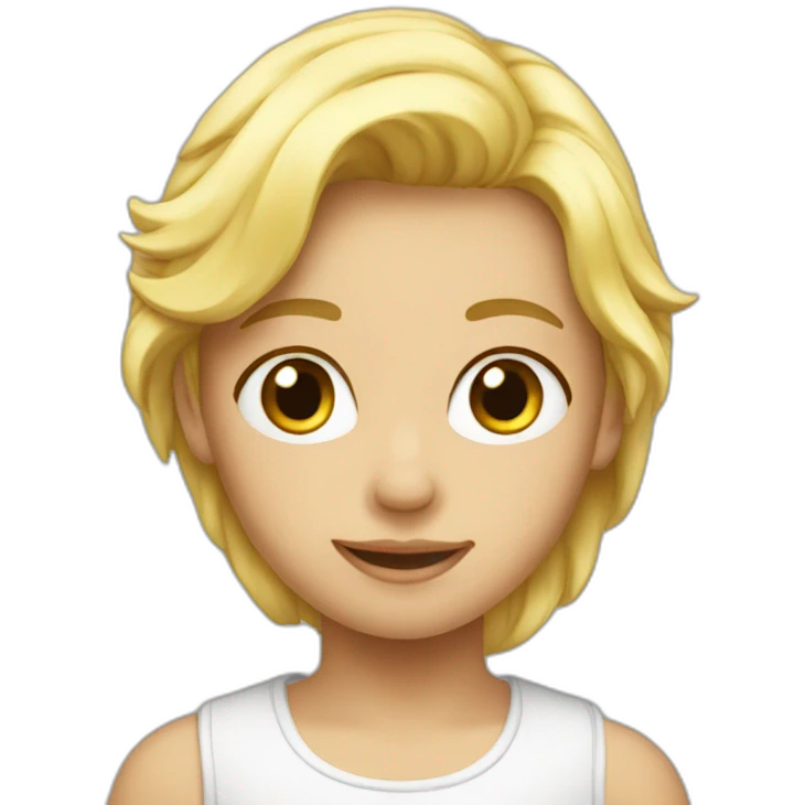 AMIS enfant blonde emoji