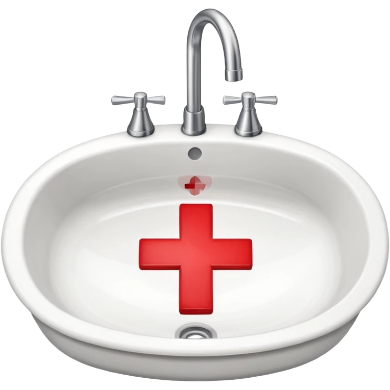a sink with a red cross across it emoji