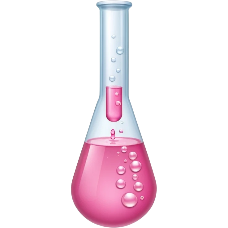 pink liquid in test tube simple bubbling emoji