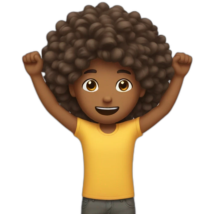 hair standing up arms emoji