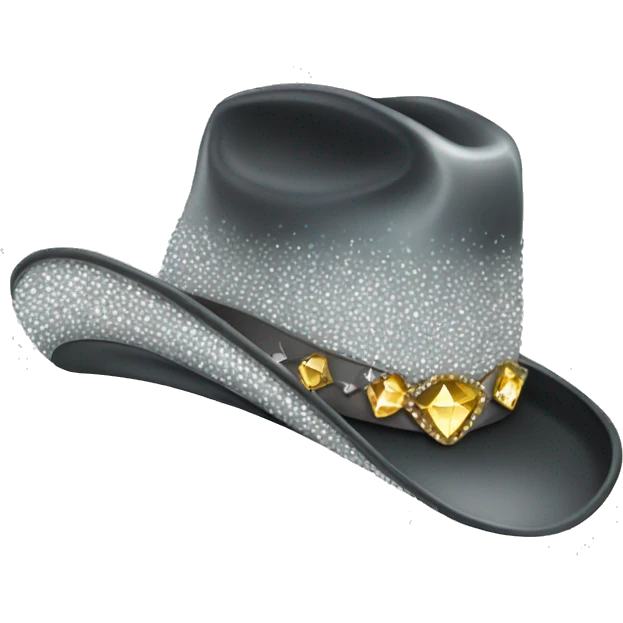 Diamond covered  sparkling cowboy hat emoji