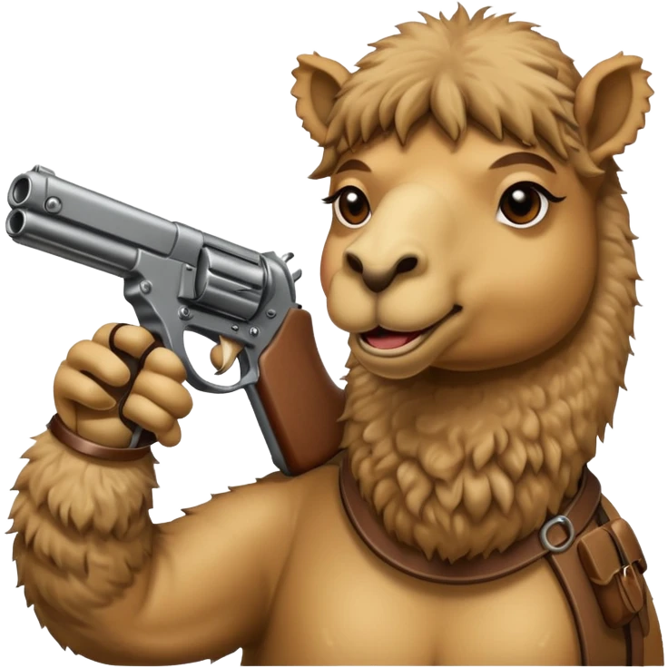 Camel with a gun to its head emoji