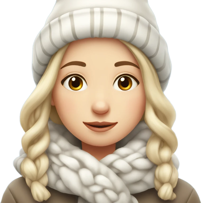cozy beautiful finnish winter girl emoji