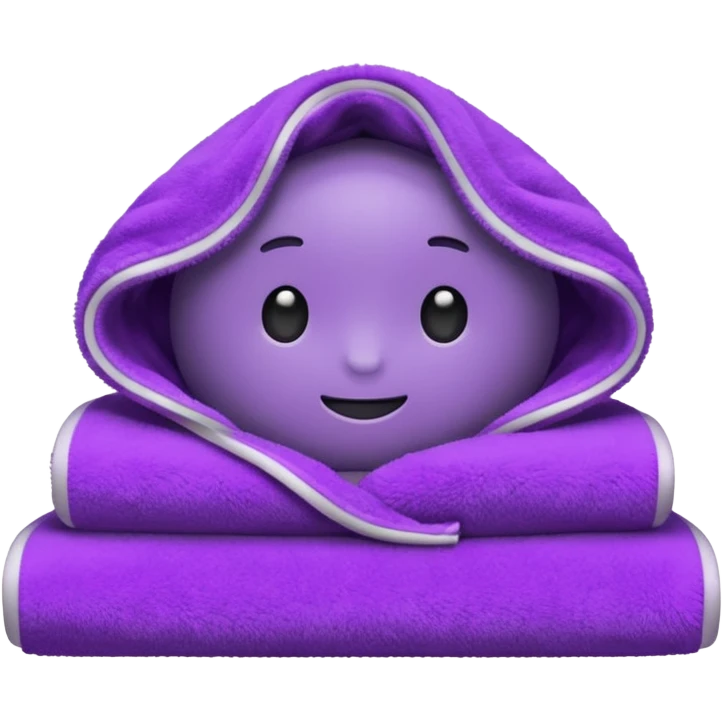 one purple towel emoji
