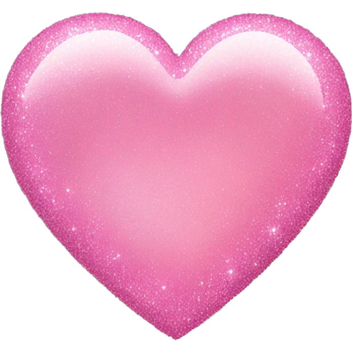 Glittery pink heart  emoji