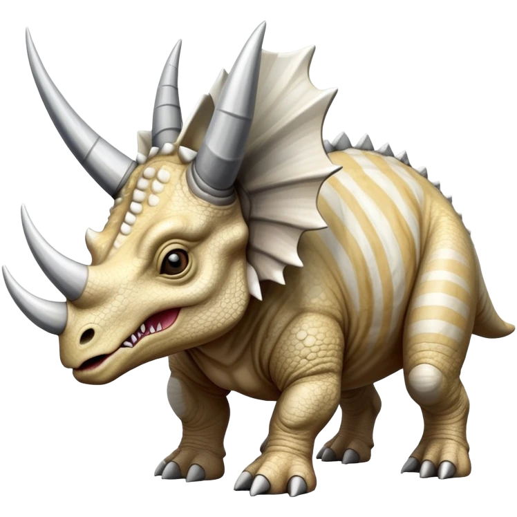 angry white stripped triceratops emoji