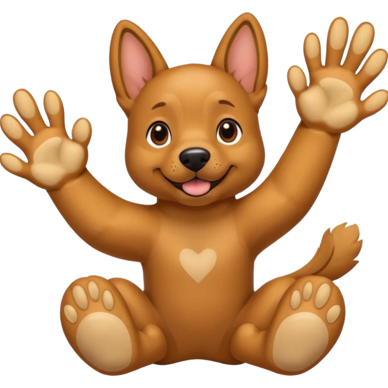 dog paws high fiveing emoji