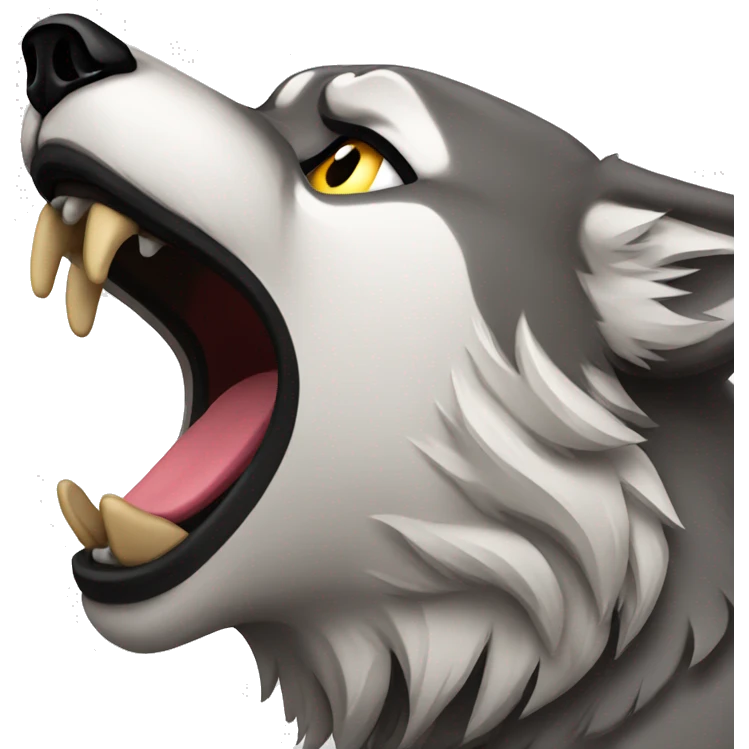 Howling wolf emoji