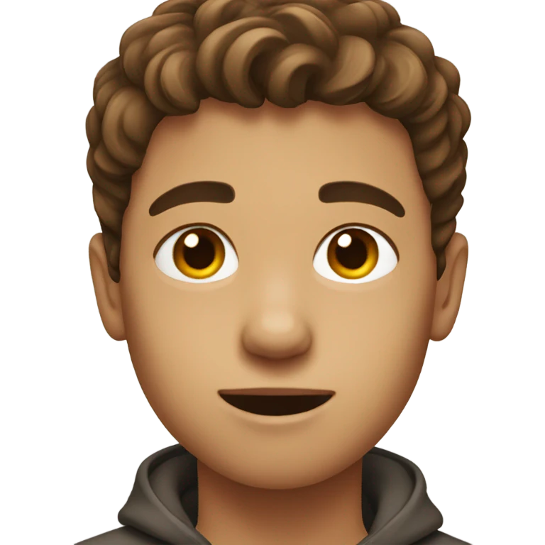 Boy brown hair  emoji