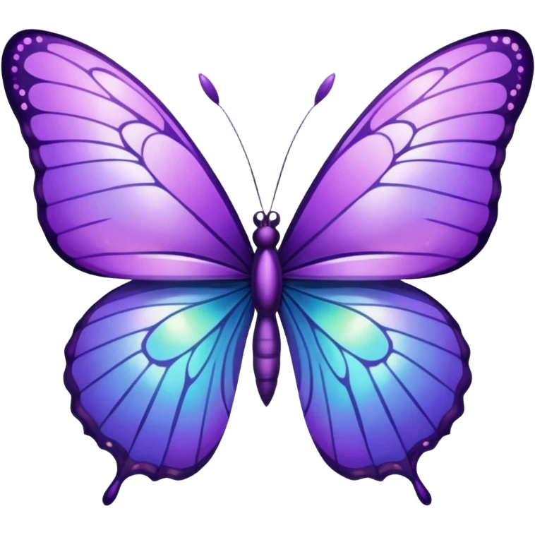 glitter purple buttlerfly emoji