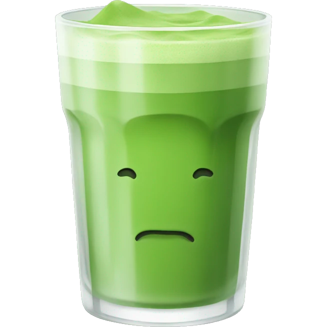Glass of matcha tea emoji