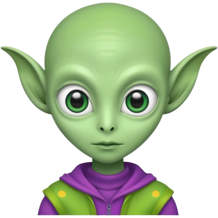 quirky silly alien  emoji