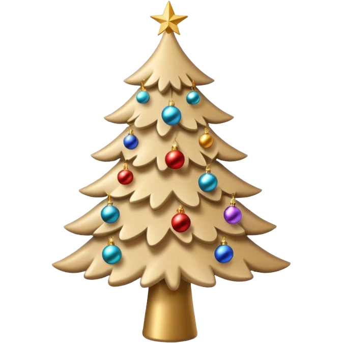 Beige Christmas tree emoji