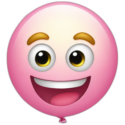 happy ballon with eyes emoji