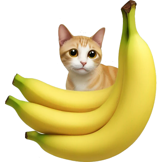 Cat in a banana  emoji