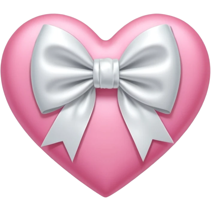 pink heart with a large bow wrapped around it emoji