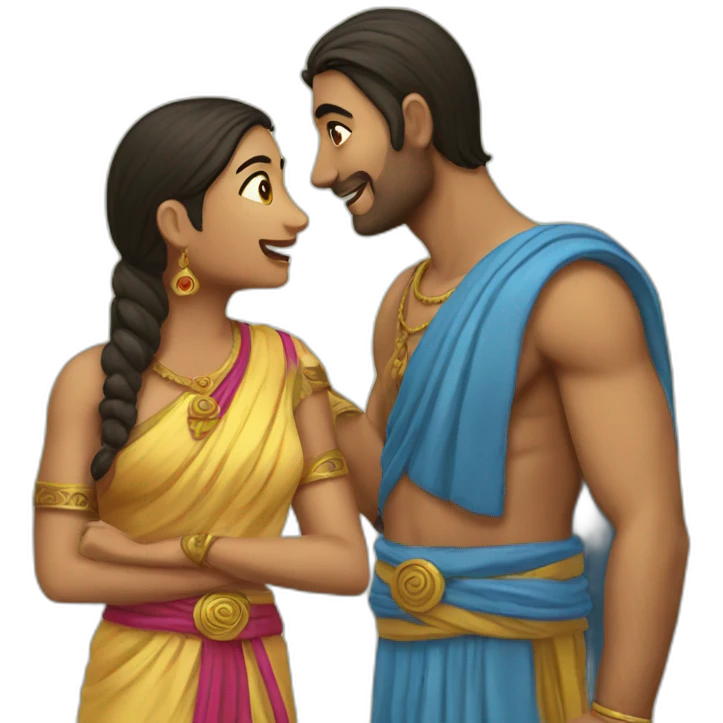Rama talking with sita emoji