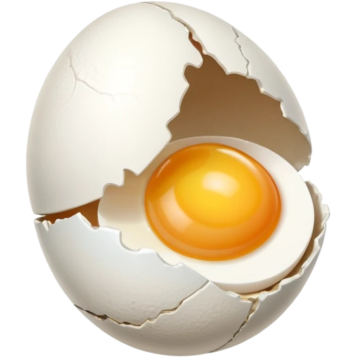 Chicken Egg shell cracked in half emoji