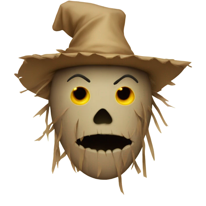 Beige scary scarecrow emoji