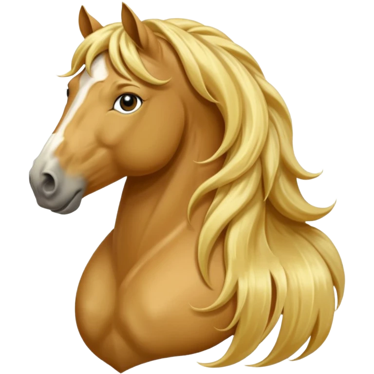 horse with long blonde hair emoji