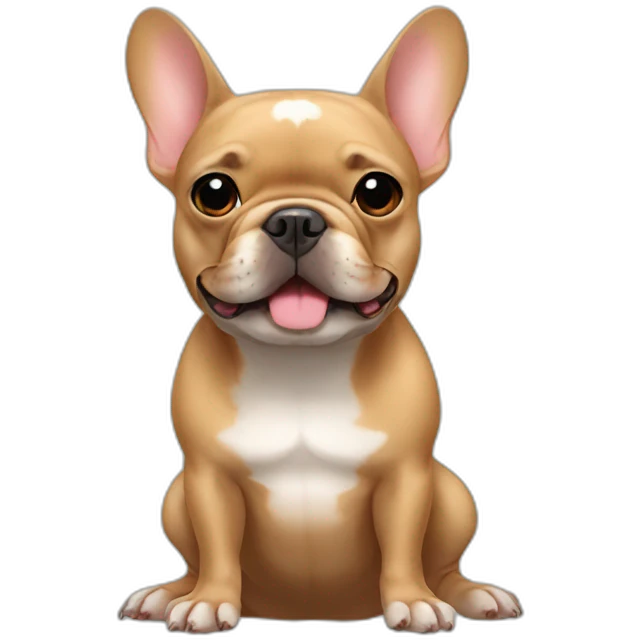 French bulldog with capybara emoji