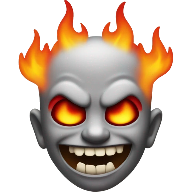 Devil emoji with flames around sides emoji