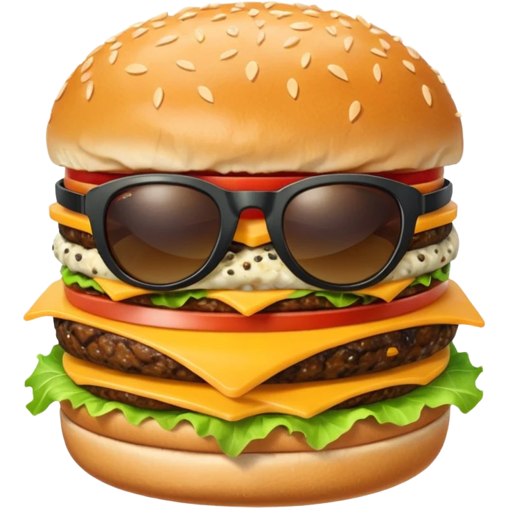 Burger with sunglasses  emoji
