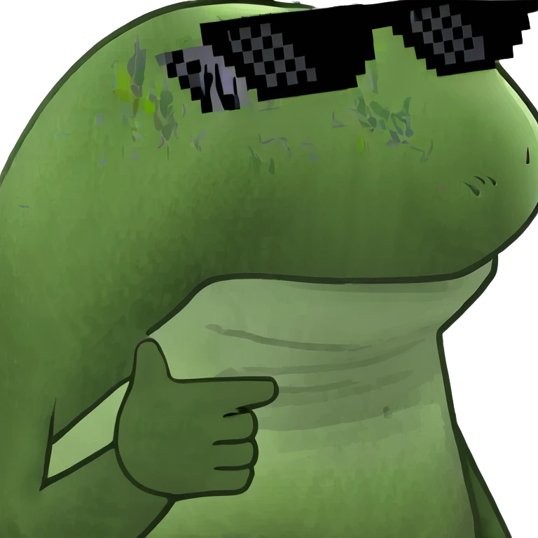 bufo frog meme with sunglasses emoji
