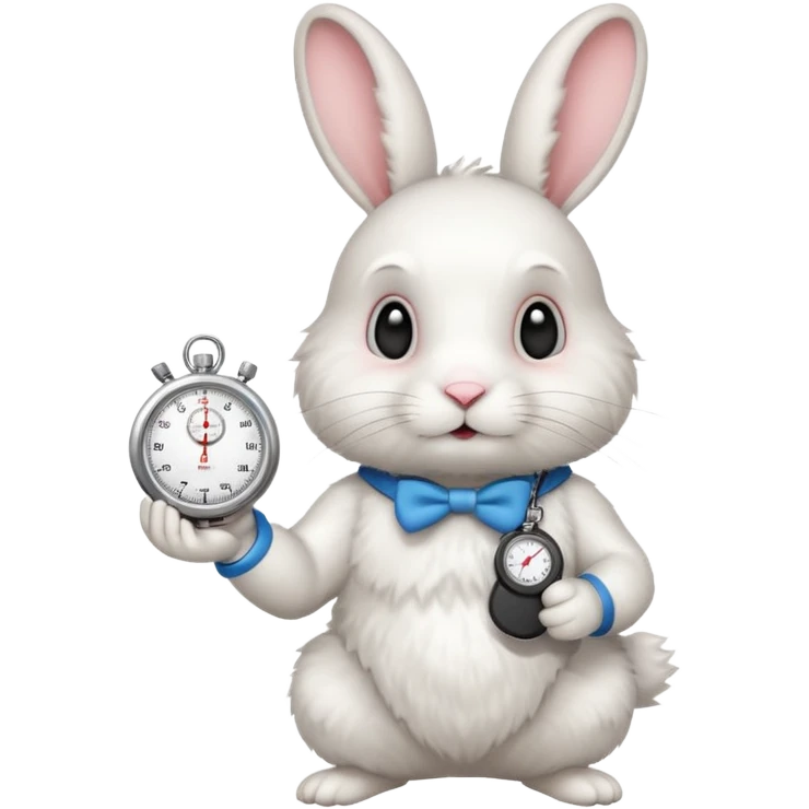 rabbit holding a stopwatch emoji