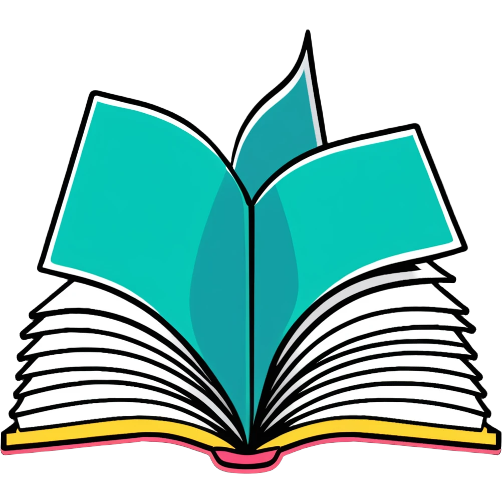 Open book with pages flipping emoji