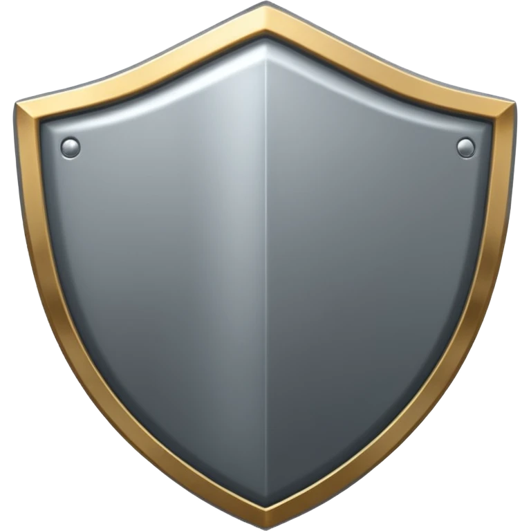 Steel gray shield with bicep flex icon emoji