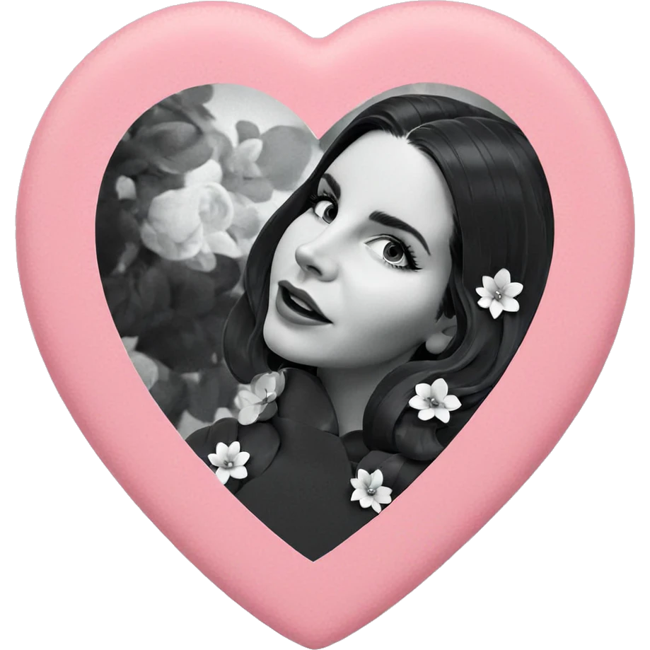 monochrome flower girl portrait emoji