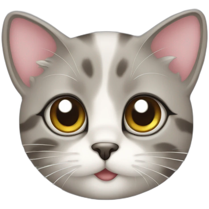 cat, manga style big heart eyes emoji