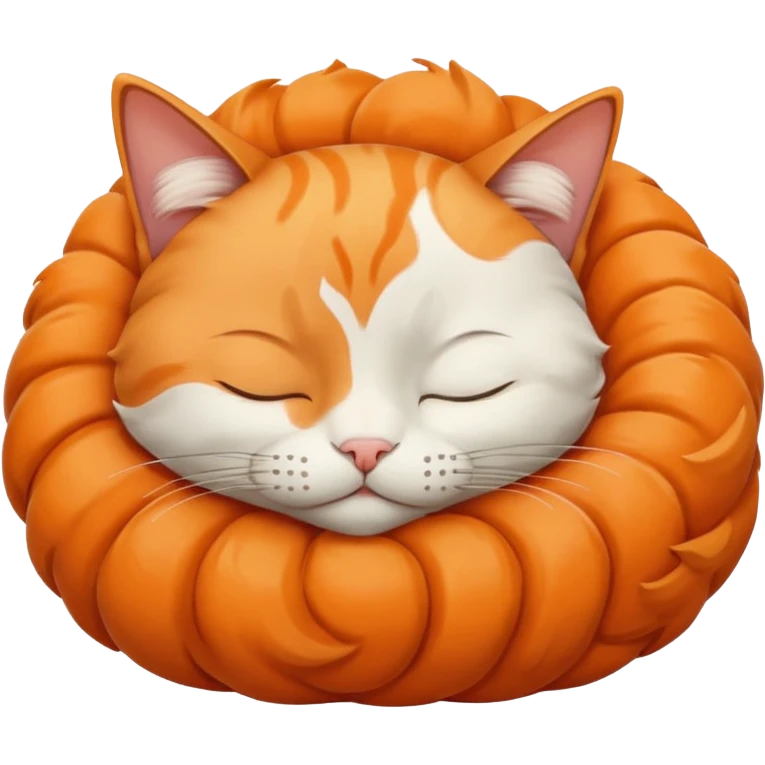 Curled Sleeping Cat emoji