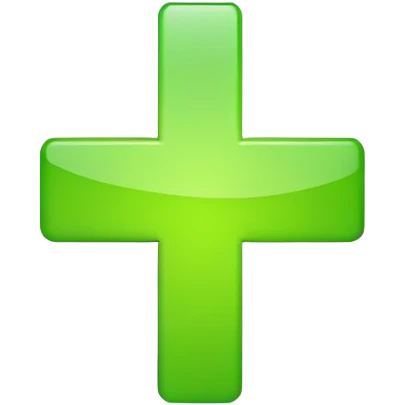 bright green plus sign emoji