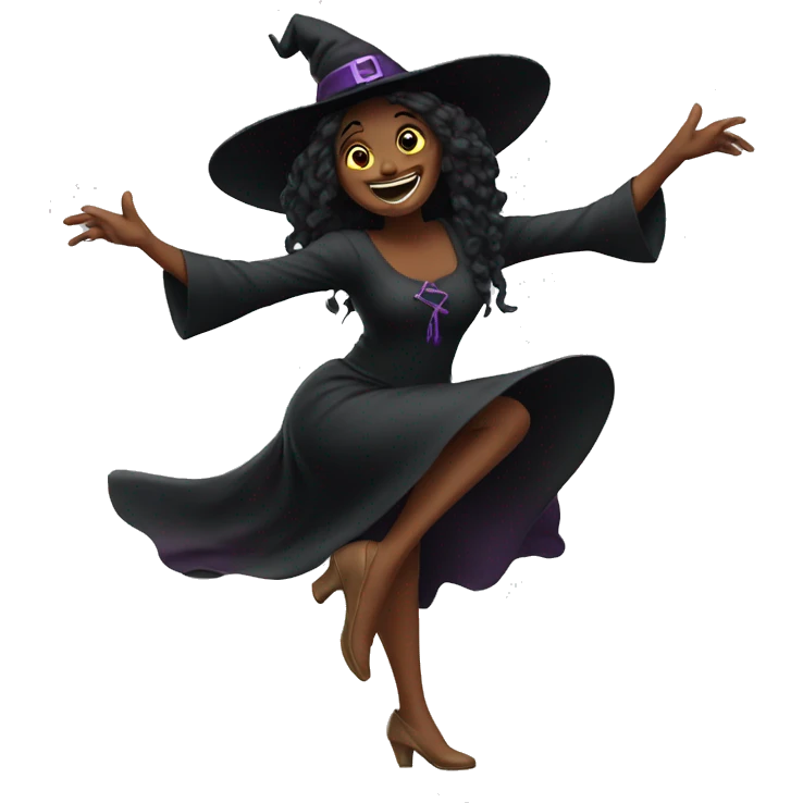 Witch dancing emoji