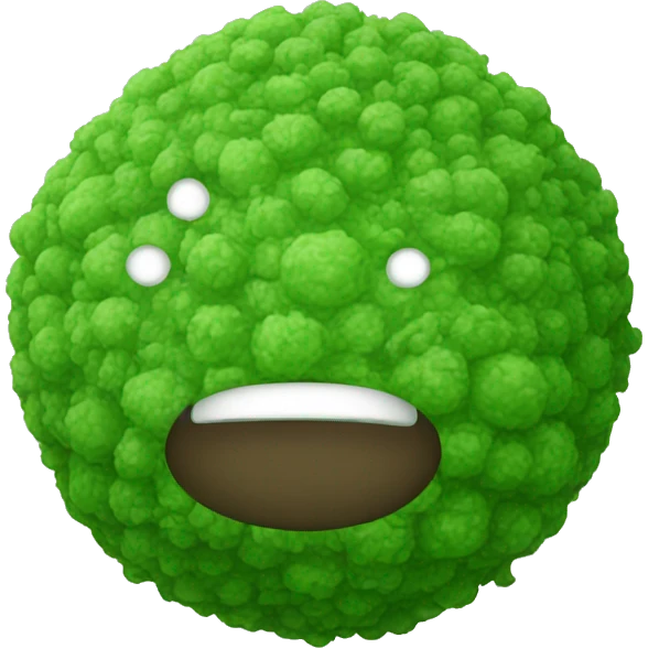 Green meatball emoji