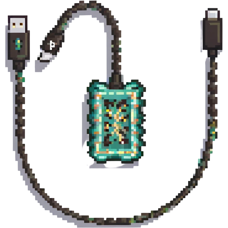 Charging cable frayed and sparking emoji