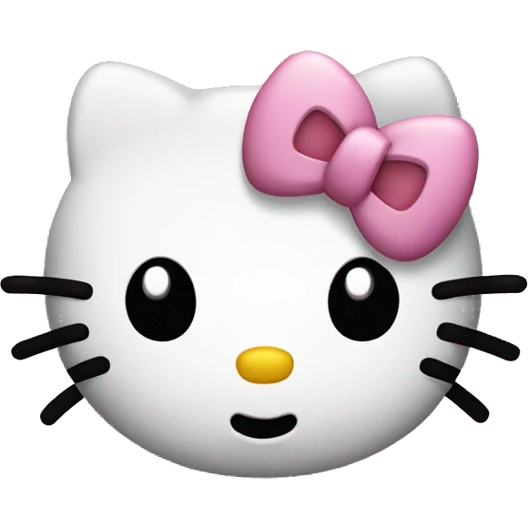 hello kitty with a septum nose piercing  emoji